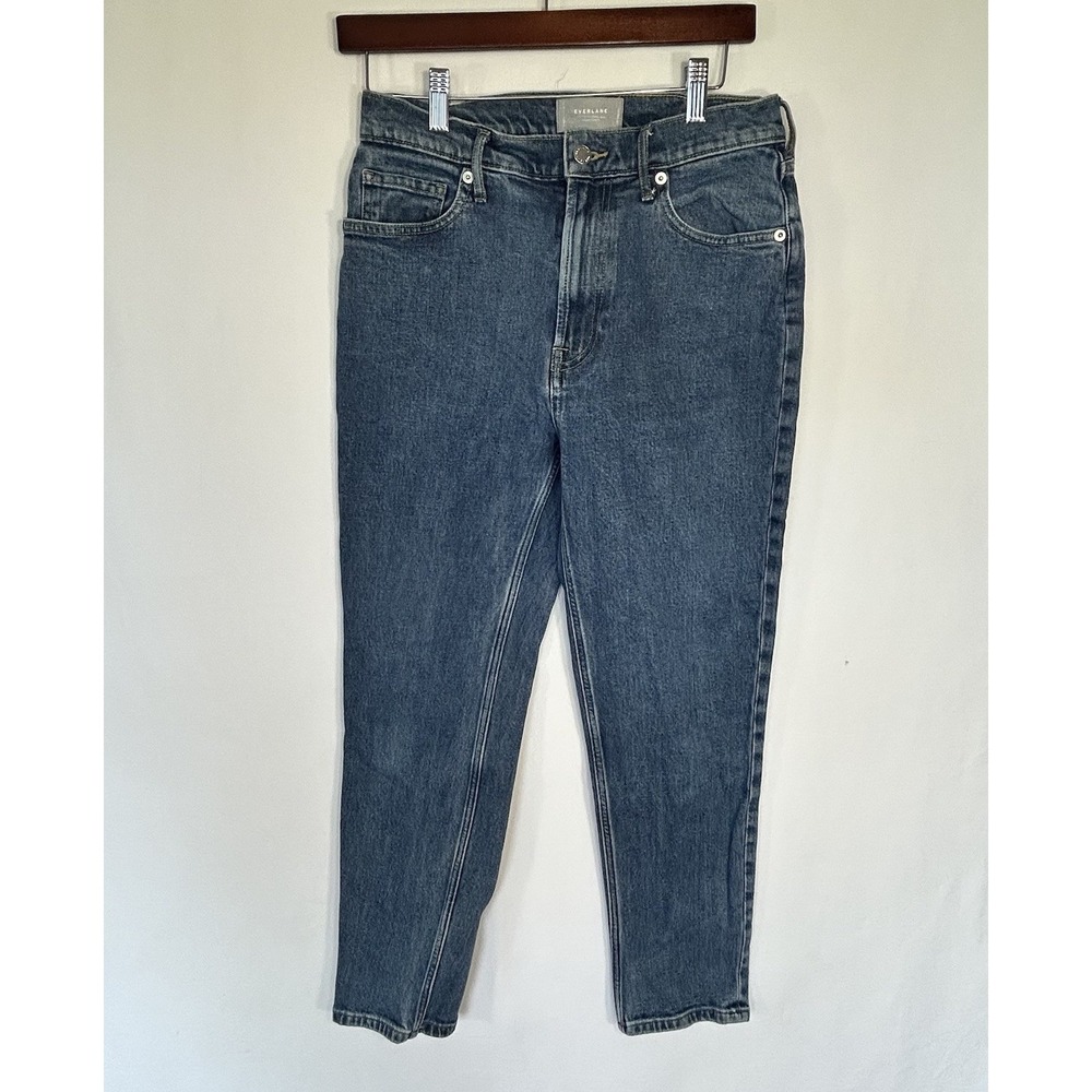 Everlane Women's Original Cheeky Jeans Medium Blue Cotton Size 28 Regular